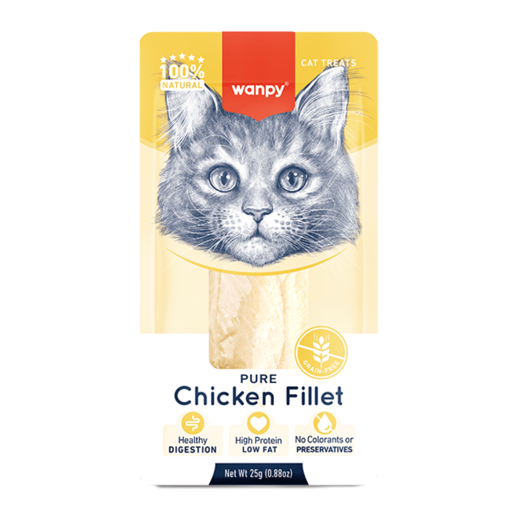 Petisco para Gatos Filé de Frango Puro 25g Wanpy